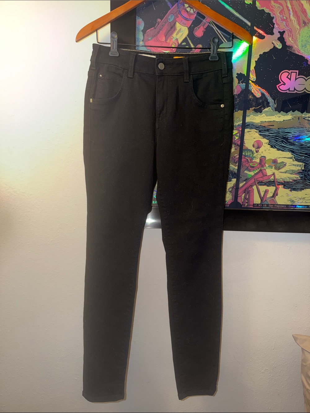 Pilcro Black Super High-Rise Skinny Jeans